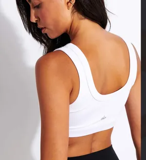 Alo Yoga White Wellness Bra Women XS thumbnail 2