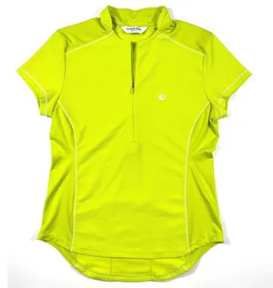 Pearl Izumi Medium Womens Hi-Vis Green Yellow Cycling Jersey‎ Half Zip EUC thumbnail 1