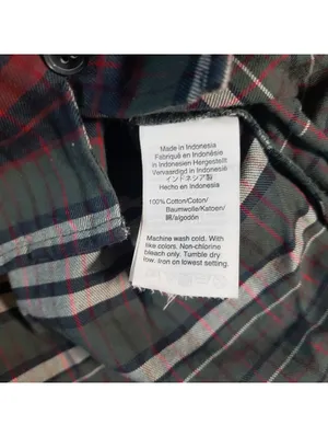 Madewell Plaid V-Neck Button Front Long Sleeve Cotton Blouse Size L thumbnail 4