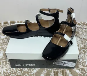 Sun + Stone Women's Cecillee Triple Strap Mary Jane Flats NWT thumbnail 1