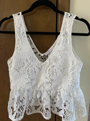 ZARA Flower Detailed Top thumbnail 1