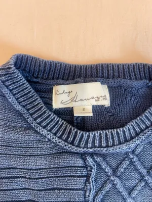 Vintage Havana Blue Sweater Knit thumbnail 2