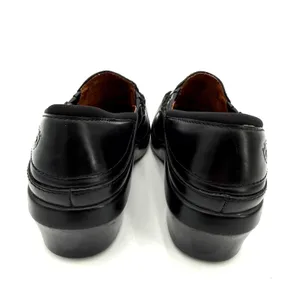 Ariat Women's Black Mar Leather Horse Bit Slip On Clogs Shoes Size 6.5 thumbnail 4