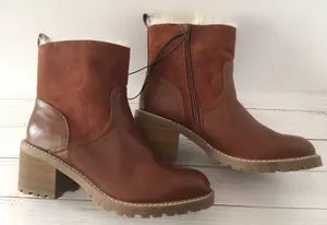 Leather/Suede Boots, Size 10 Brown thumbnail 1