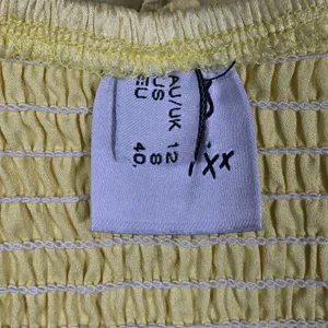 Princess Polly Yellow Satin Bustier Crop‎ Top US 8 Strapless Smocked Back thumbnail 5