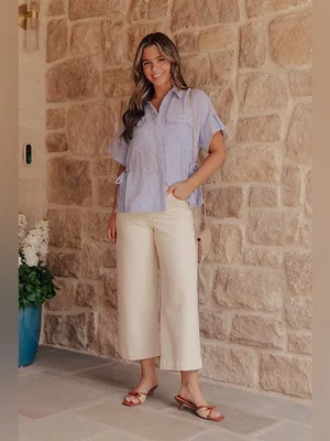 Hidden Jeans Nori High Rise Super Wide Leg Cream Pants Size 25 NWT thumbnail 2
