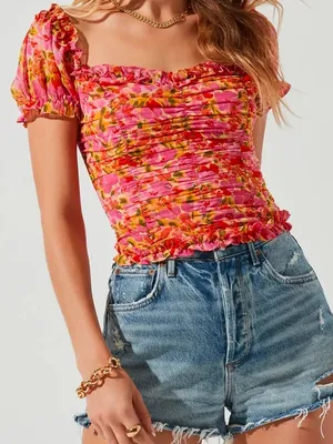 ASTR The Label Floral Top thumbnail 1