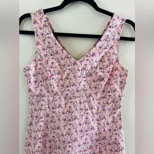 Vintage Studio Floral Pink Dress sz S thumbnail 2