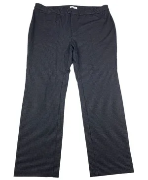 Charter Club Pants Trousers Women's Size‎ 18 Black/White Check Straight Leg thumbnail 1
