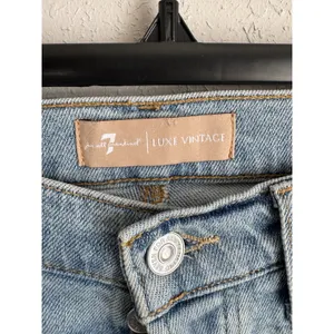 7 For All Mankind Josephina Light Wash Luxe Vintage Slim Skinny Jean Womens 25 thumbnail 3
