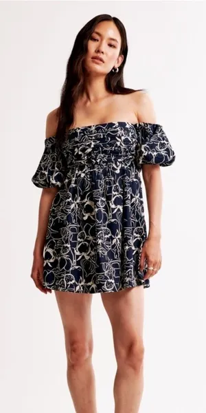 Abercrombie & Fitch Emerson Off‎ The Shoulder Skort Size Large NWT thumbnail 1