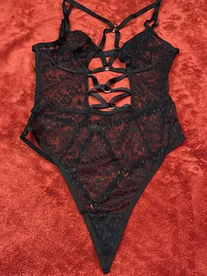 Elegant Black Lace Bodysuit thumbnail 1