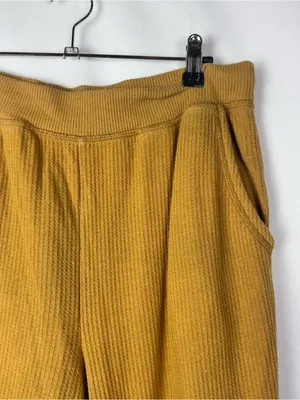 Aerie‎ Mustard Yellow Main Squeeze Thermal Jogger Pants M thumbnail 4