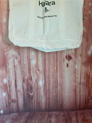 Halara White Logo Green Letter Print Casual Canvas Tote Bag NWT thumbnail 5