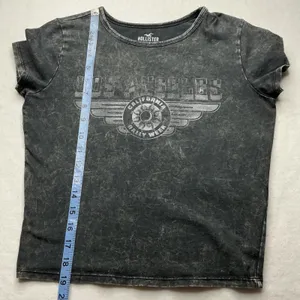 Hollister Los Angeles California Rally Week Graphic T-Shirt Gray Acid Wash M thumbnail 4