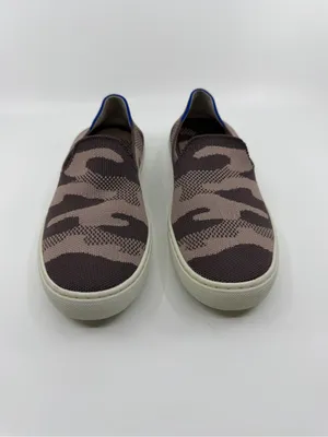 Rothy's women's slip-on sneakers feature a retired taupe camo knit pattern. SZ 7 thumbnail 2