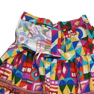Antonio Melani Bold Multicolor Tiered Maxi Skirt‎ Size 4 Dopamine Resort Cruise thumbnail 5