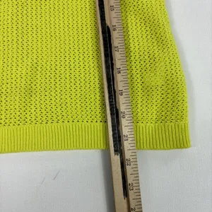 Rag &‎ Bone Mesh Tank Womens XS Neon Yellow 100% Cotton Scoop Neck Open-Knit thumbnail 3