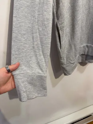 OFFLINE by Aerie Gray Oversized Hoodie Pullover Size Large thumbnail 3