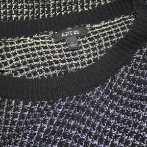 Apt 9 Metallic Gray Black Sweater Size L thumbnail 4