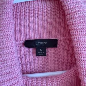 J. Crew Pink Ribbed relaxed turtleneck‎ sweater Cotton Cashmere Blend Size S thumbnail 4