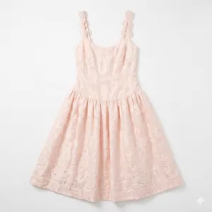 For Love & Lemons Florence Drop Waist Midi Dress Size L thumbnail 3