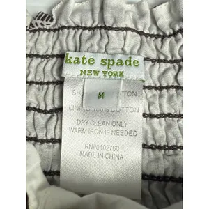 Kate Spade New York Sundress Brown Palm Tree‎ Print Cotton Smocked Dress Medium thumbnail 4