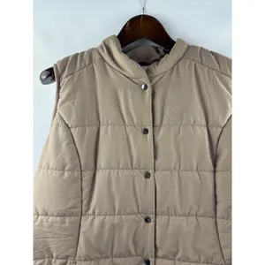 Women’s Coldwater Creek XL Beige Puffer Vest thumbnail 2