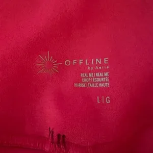 Aerie | Offline High Rise Hot Pink Glitter Long Bike Shorts Size Large NWT thumbnail 8