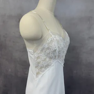 Vintage JCPenney Full Slip Dress‎ Women 36 14 Lace Trim Mini Coquette Balletcore thumbnail 5