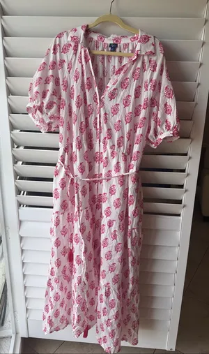 Roller Rabbit x Target White Dress with Pink Floral Motif xxl sold out thumbnail 1