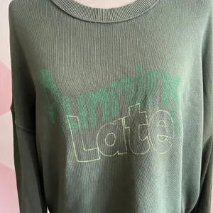 Offline‎ by Aerie Green Graphic Sweatshirt Pullover Cozy Loungewear Medium thumbnail 2