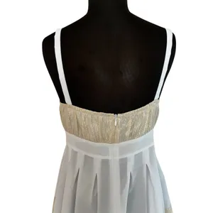 Cache Metallic Silk Ruched Cami Top New Sheer Illusion Empire Waist NWT $118 thumbnail 5