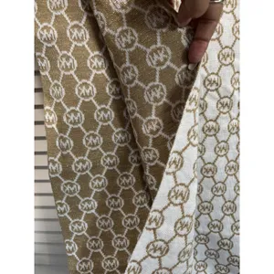Michael Kors Scarf Reversible Infinity Ivory/Gold‎ Metallic MK Logo Soft OS thumbnail 4