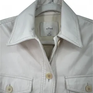 Aritzia Wilfred | Women's 2XS | The Ganna Vegan Leather Shirt Jacket in Birch thumbnail 6