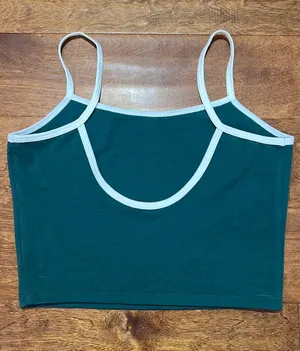 Wild Fable Target Green and White Cropped Tank thumbnail 2