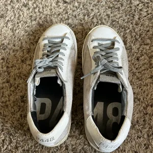 P448 Kids Silver and White Lace-Up Sneakers thumbnail 8