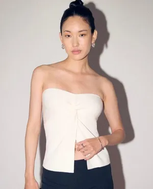 Abercrombie & Fitch Strapless Twist Sweater Tube Top thumbnail 3