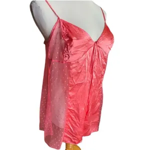 Womens Victorias Secret Vintage Nightee Lingerie Teddy Sexy Sleep Dress - Sz L thumbnail 2