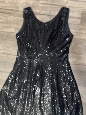 GRACE KARIN Black Sequin Fit & Flare Cocktail Dress Size L thumbnail 6
