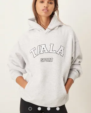 New! TALA Grey Light Oversized Volley‎ Hoodie with Fleece Size 3XL in Grey thumbnail 1