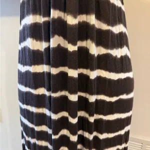 MICHAEL Michael Kors Brown and White Striped V-Neck Maxi Dress thumbnail 7