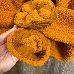 Free People Hit The Slopes Fleece‎ Jacket Russet Orange Oversized Small thumbnail 5