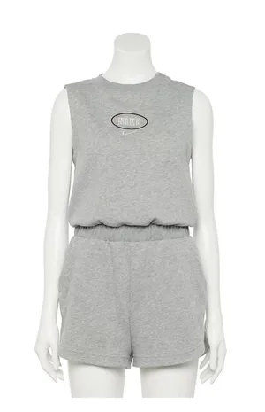 Nike Sportswear Varsity Short Romper NWT Grey Heather Size Medium thumbnail 1