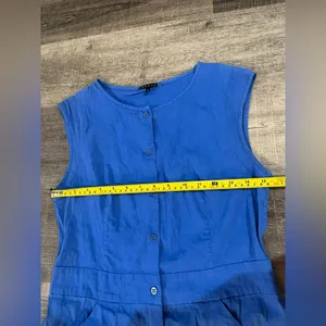 THEORY Jalia crunch fabric shirt dress in Primary Blue thumbnail 8