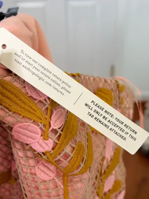 Eva Franco Anthropologie Pink Embroidered Floral Strapless Cocktail Dress 10 NWT thumbnail 8