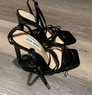 Steve Madden Black Patent Uplift Lace Up Heels thumbnail 13