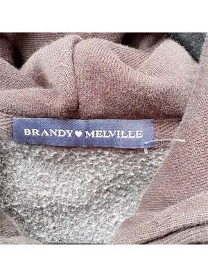 Brandy Melville Gray Zip-Up Hoodie Sweatshirt thumbnail 4