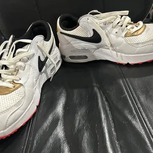 Nike Air Max White and Gold with Black Swoosh thumbnail 7