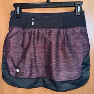 Lululemon Run For All Skirt sz 2 Space Dye Black thumbnail 14